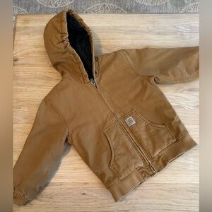 Carhartt Kids' Full-Zip Insulated Hooded Canvas Jacket